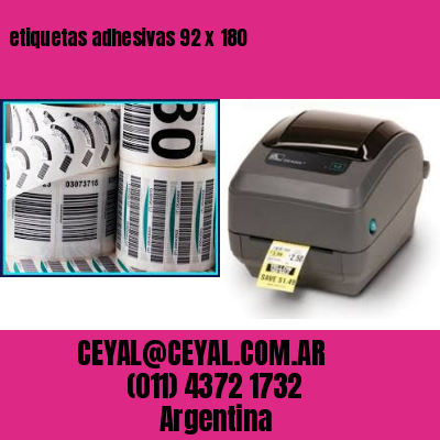 etiquetas adhesivas 92 x 180