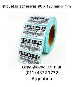 etiquetas adhesivas 98 x 123 mm x mm