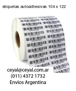 etiquetas autoadhesivas 104 x 122