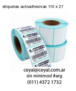 etiquetas autoadhesivas 110 x 27
