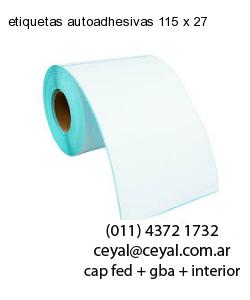 etiquetas autoadhesivas 115 x 27