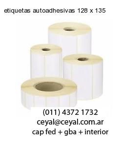 etiquetas autoadhesivas 128 x 135