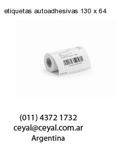 etiquetas autoadhesivas 130 x 64