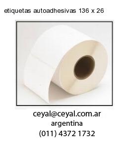 etiquetas autoadhesivas 136 x 26