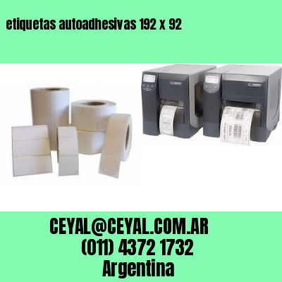 etiquetas autoadhesivas 192 x 92