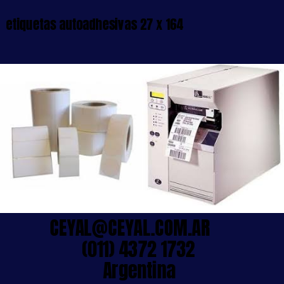 etiquetas autoadhesivas 27 x 164
