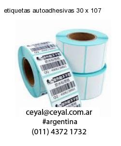 etiquetas autoadhesivas 30 x 107