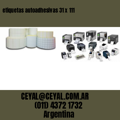 etiquetas autoadhesivas 31 x 111