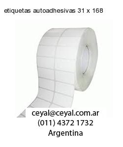 etiquetas autoadhesivas 31 x 168
