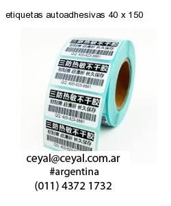 etiquetas autoadhesivas 40 x 150