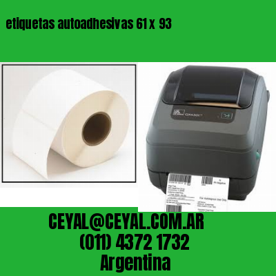etiquetas autoadhesivas 61 x 93