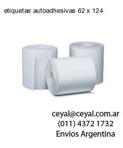 etiquetas autoadhesivas 62 x 124