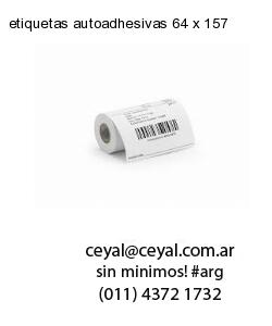etiquetas autoadhesivas 64 x 157