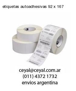 etiquetas autoadhesivas 92 x 167