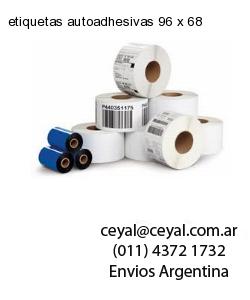 etiquetas autoadhesivas 96 x 68