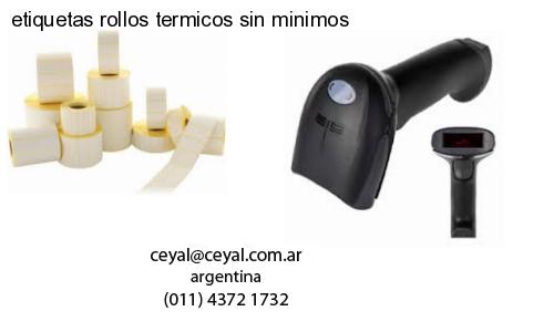 etiquetas rollos termicos sin minimos
