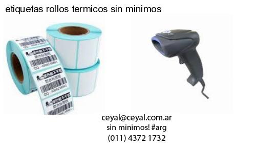 etiquetas rollos termicos sin minimos
