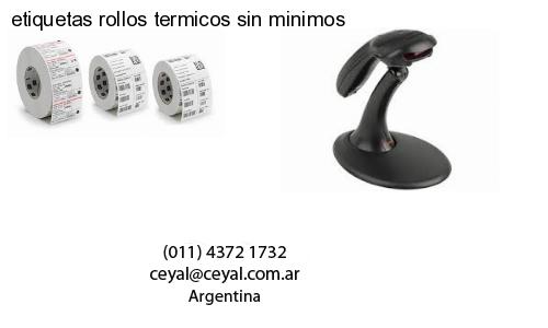 etiquetas rollos termicos sin minimos