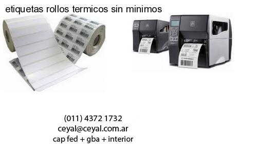 etiquetas rollos termicos sin minimos