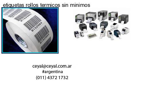 etiquetas rollos termicos sin minimos