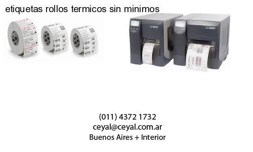 etiquetas rollos termicos sin minimos