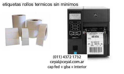 etiquetas rollos termicos sin minimos