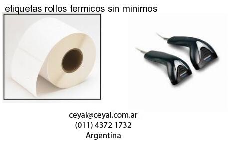 etiquetas rollos termicos sin minimos