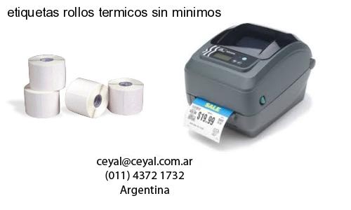 etiquetas rollos termicos sin minimos