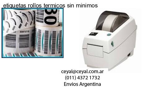 etiquetas rollos termicos sin minimos
