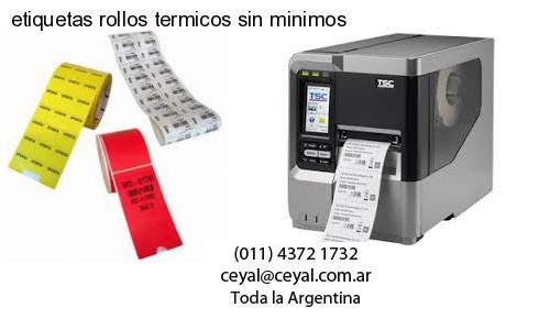 etiquetas rollos termicos sin minimos