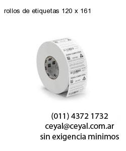 rollos de etiquetas 120 x 161