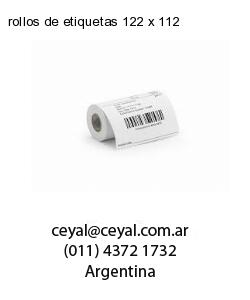 rollos de etiquetas 122 x 112