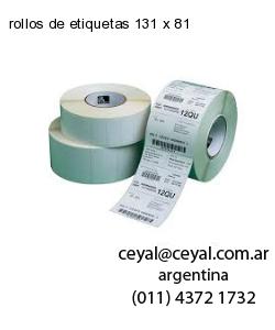 rollos de etiquetas 131 x 81