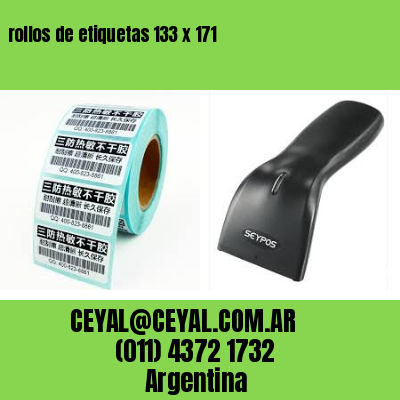 rollos de etiquetas 133 x 171