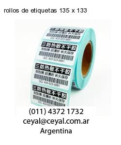 rollos de etiquetas 135 x 133