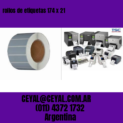 rollos de etiquetas 174 x 21