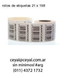 rollos de etiquetas 21 x 198