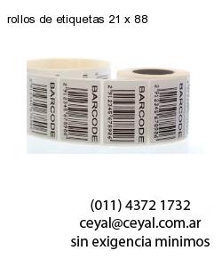 rollos de etiquetas 21 x 88