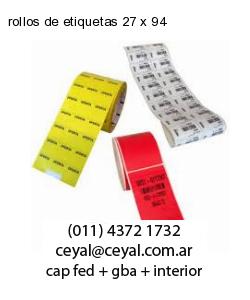 rollos de etiquetas 27 x 94