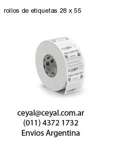 rollos de etiquetas 28 x 55