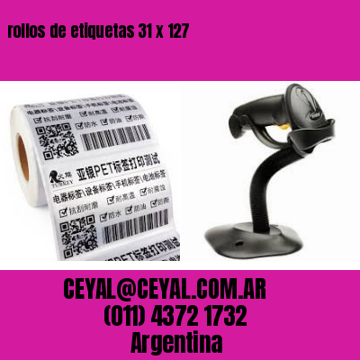 rollos de etiquetas 31 x 127