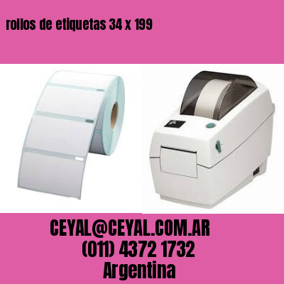 rollos de etiquetas 34 x 199