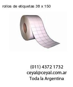 rollos de etiquetas 38 x 150