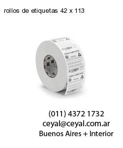 rollos de etiquetas 42 x 113