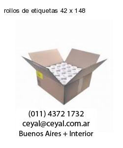 rollos de etiquetas 42 x 148