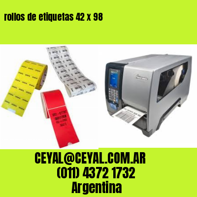 rollos de etiquetas 42 x 98