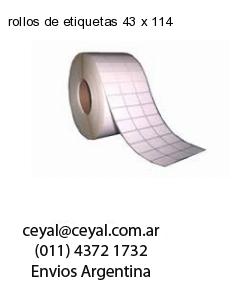 rollos de etiquetas 43 x 114