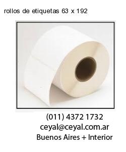 rollos de etiquetas 63 x 192