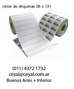rollos de etiquetas 68 x 131