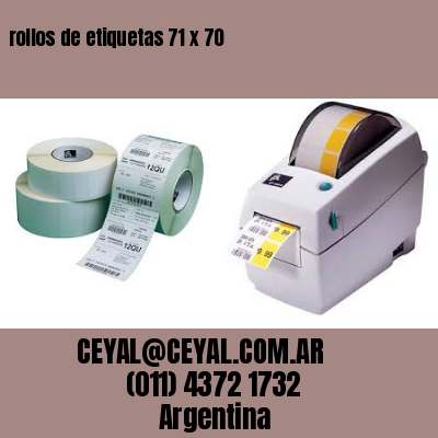 rollos de etiquetas 71 x 70